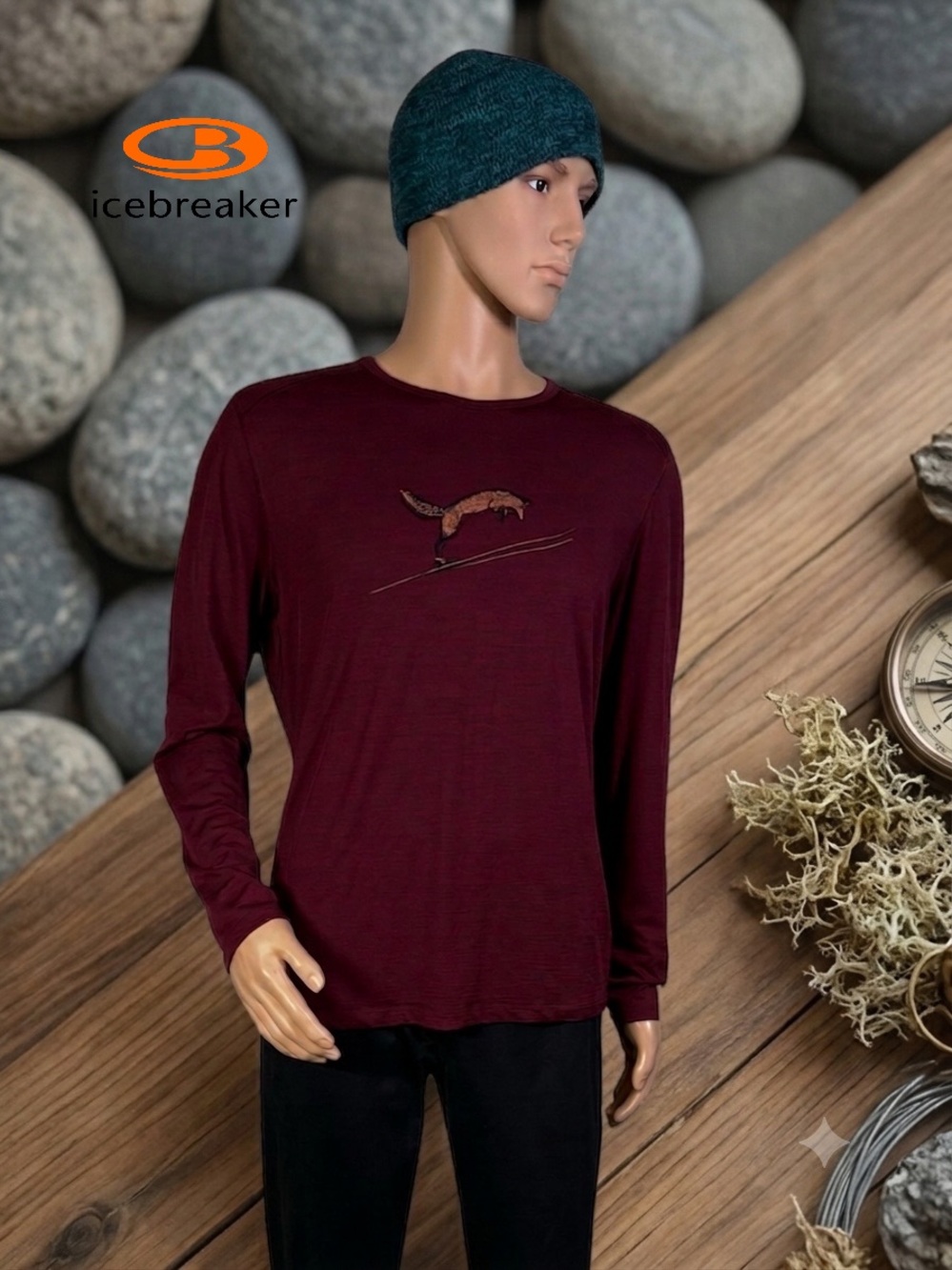 Men's Icebreaker Merino 200 Oasis Long Sleeve Graphic Shirt - XL